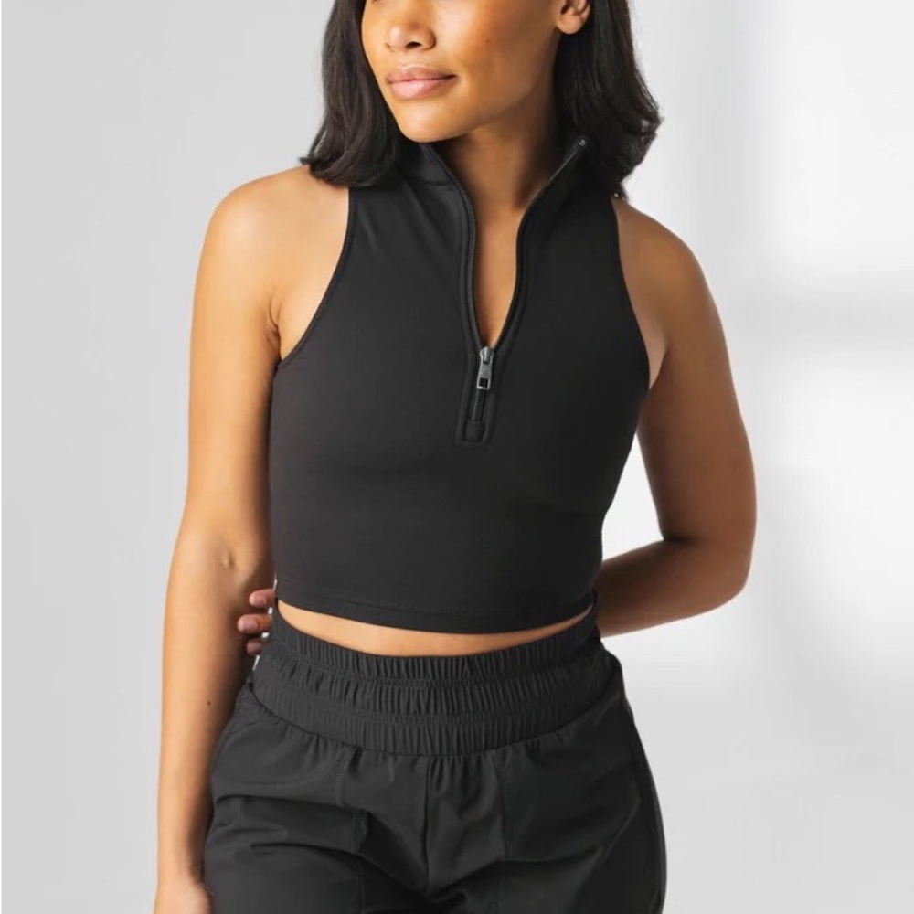 Vitality black refine zipper bra (so soft, great support and coverage)